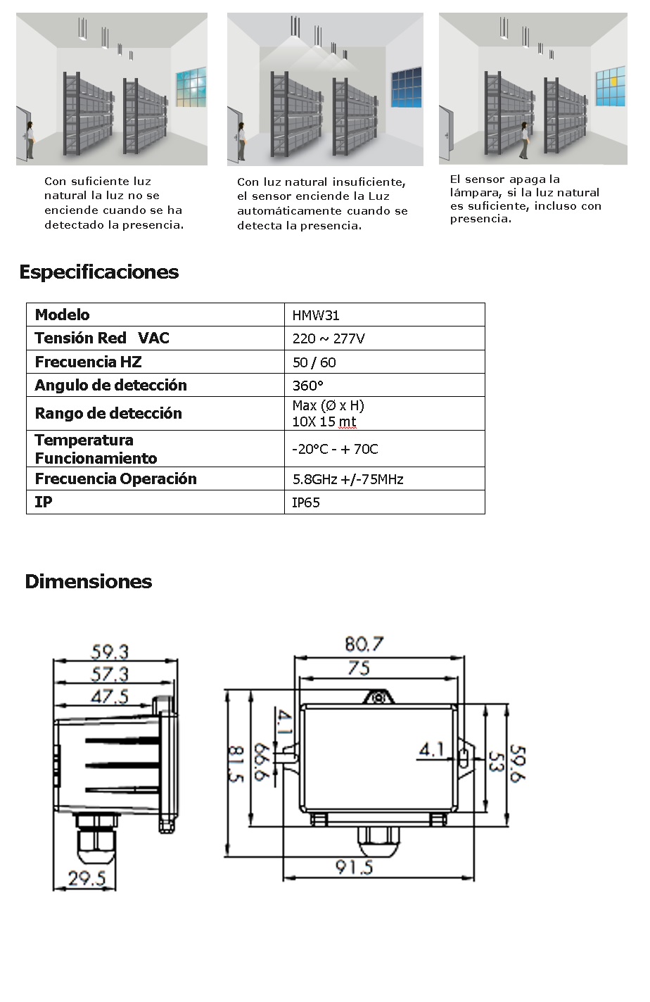 Sensor de movimiento para luz led